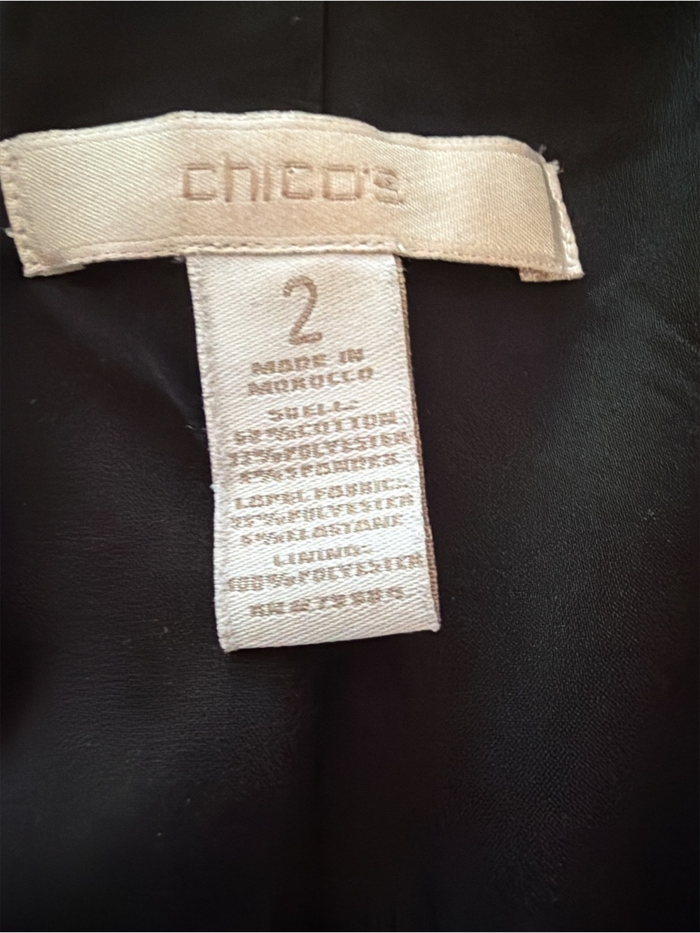 Chico's Metallic Black and Gold Patterned Pant Suit M/L - Picture 5 of 6